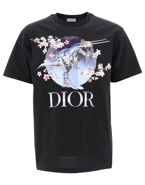 dior men's t shirt dinosaur